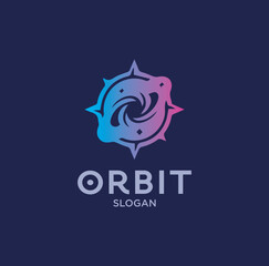 Modern Space Orbit Galaxy Gradient Logo © Ayana