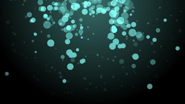 Monochrome bokeh lights abstract dots with dreamy depth background animation