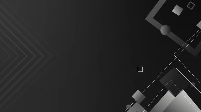 Abstract geometric background overlapping squares lines and circles animation