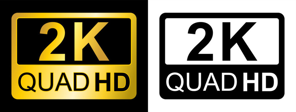 Golden Quad Hd 2K high definition symbol