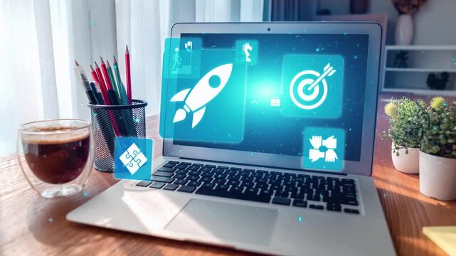 Startup launch and business growth concept, rocket symbolism, entrepreneurship, startup innovation, and early-stage success strategies for new business development and expansion. Spire