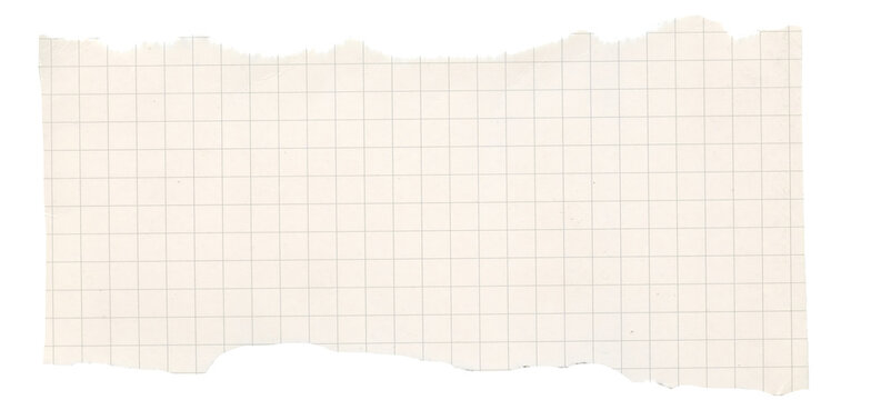 Graph ripped torn checkered cardboard paper background. Vintage collage scrapbook journal piece, magazine, newspaper.