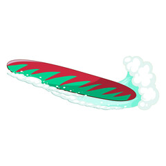 Glowing green and red skateboard © MDIbrahim
