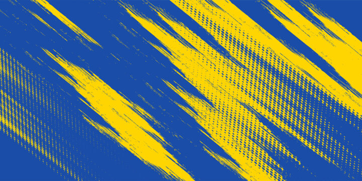 Blue and yellow abstract grunge texture background By starlineart. brush mode