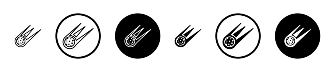 Comet icon filled flat and line versions © naba