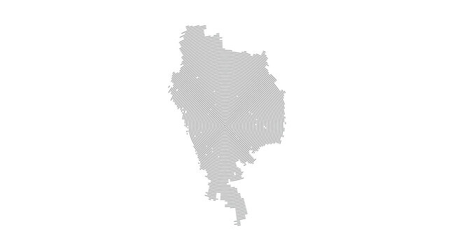 Cameroon Map Artwork Silhouette Art Swirl Drawing Border Geography Minimal Modern Stroke Isolated Infographic Stylized Boundary