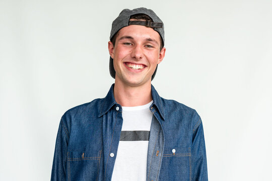 Smiling young man wearing cap