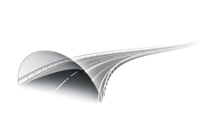 Fototapeta premium Futuristic tunnel road infrastructure concept.