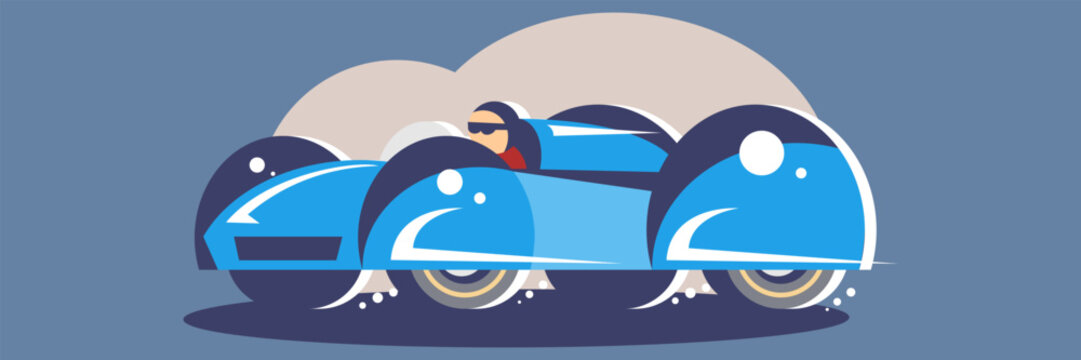 1930s racing car sport simple clip art. simple racing car. car clip art, vector illustration.