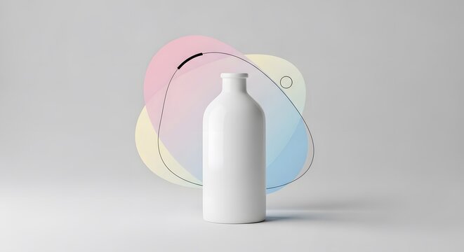 3D Rendered Toothpaste Tube Squeezing on Minimalist White Background with Soft Shadow