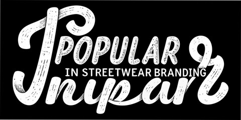 Hand lettered brush script typography with a textured white appearance © Kabita