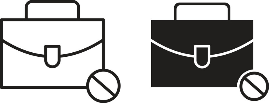 Unemployment icon collection. Minimal icon and symbol