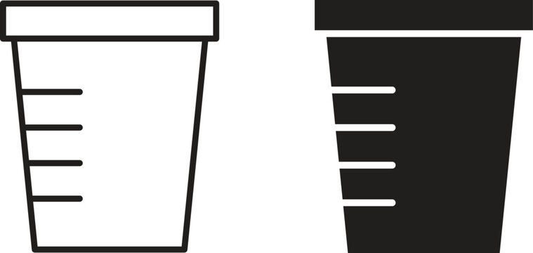 Urine test icon collection. Minimal icon and symbol