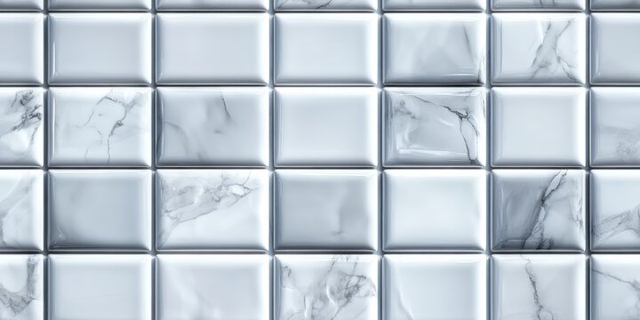 White marble subway tiles with grey veining, seamless bathroom wall cladding texture, elegant interior design surface for luxury home renovation and kitchen backsplash projects