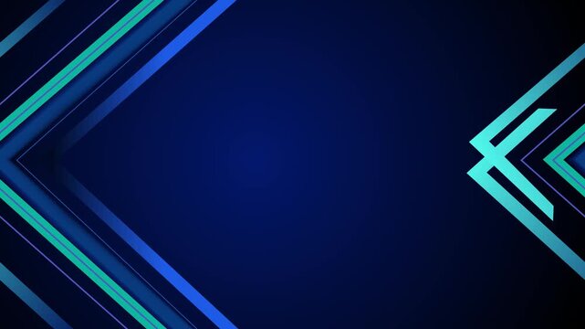 Abstract geometric background chevrons on the right modern tech style animation