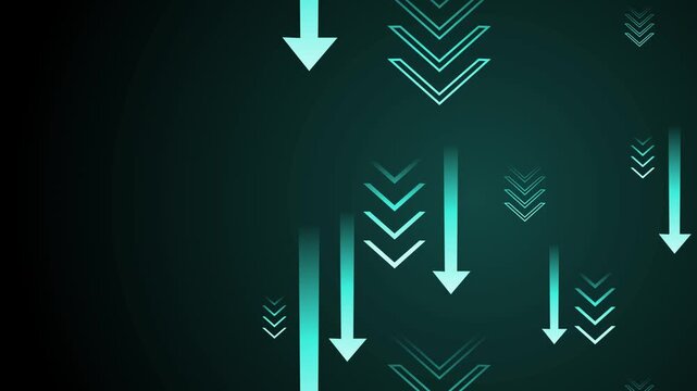 Abstract background with multiple downward arrows modern minimal design animation