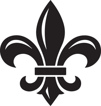 Black fleur-de-lis symbol vector illustration Vector