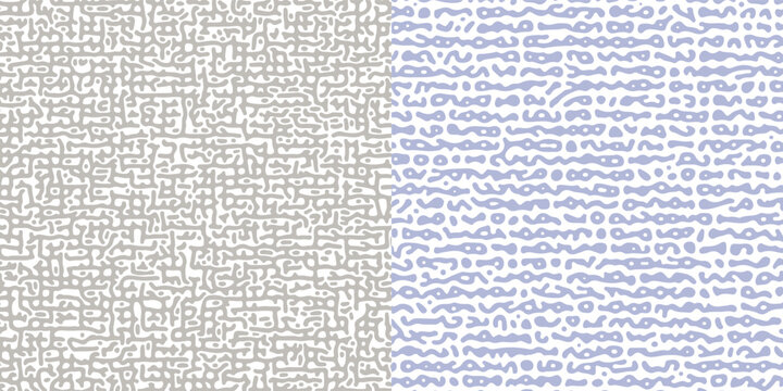 Abstract pattern of Turing reaction biological diffusion in 2 color and style variants. Vector illustration.