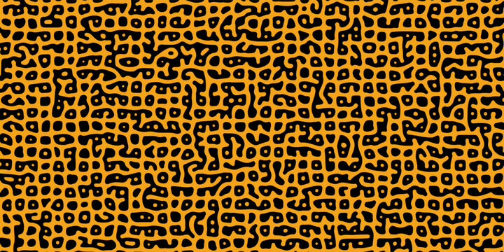 Abstract turing pattern background in yellow and black tones