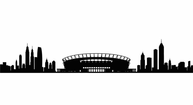 Fifa World Cup 2026, World Cup, Fifa,  Stadium, City, urban silhouette, black cityscape, vector skyline