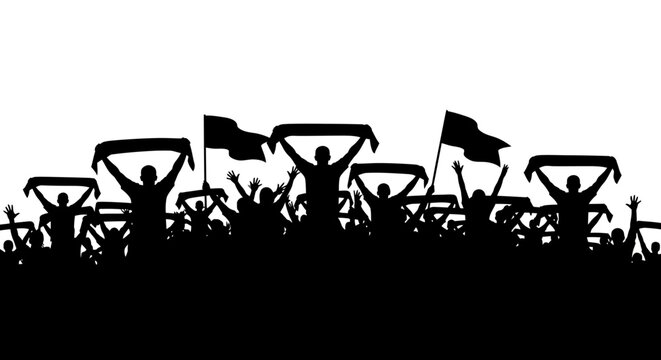 Fifa World Cup 2026, World Cup, Fifa, celebrating, crowd of people riding bikes, flags waving, black icons