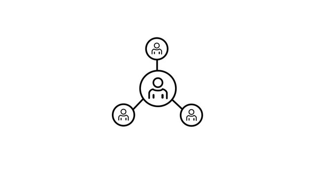 Affiliate marketing, online business model concept. Creating relationships strategy between merchants, affiliates, and customers. Generated revenue by rewarding affiliates for referring customers.4k