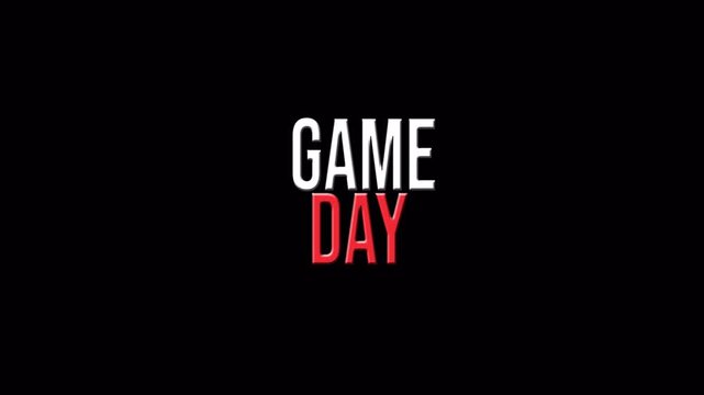 Dramatic Game Day Sports Intro Animation with Bold Typography