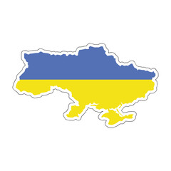 Obraz premium Ukraine Country Map Icon