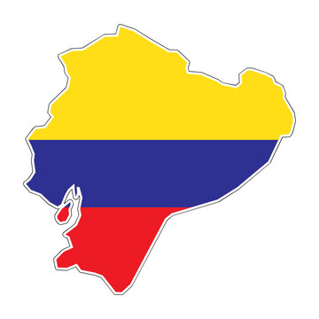 Ecuador Country Map Icon