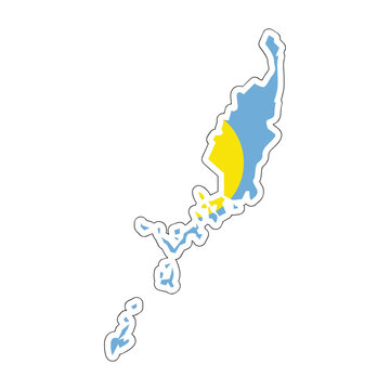 Palau Country Map Icon