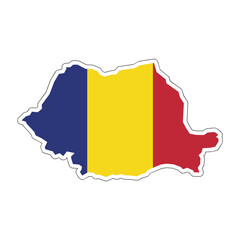 Obraz premium Romania Country Map Icon