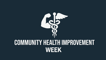 Fototapeta premium Medical Awareness Banner for Community Health Improvement Week with Health Symbol and Slogan