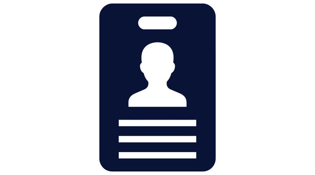 User ID card icon for app and website identification