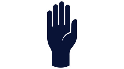 Obraz premium Stop hand gesture icon for warning and caution, flat vector symbol