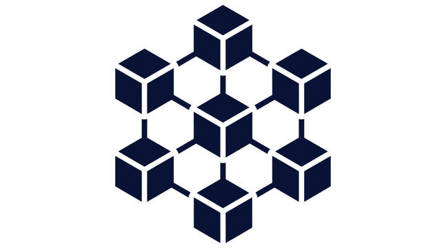 Cube grid pattern background for design and branding, 3d blocks