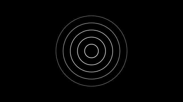 Abstract neon circle radio waves looping background. Abstract neon radio waves signal Radio wave signal, radar concept Radio waves seamless animation background video with alpha chanel.4k video