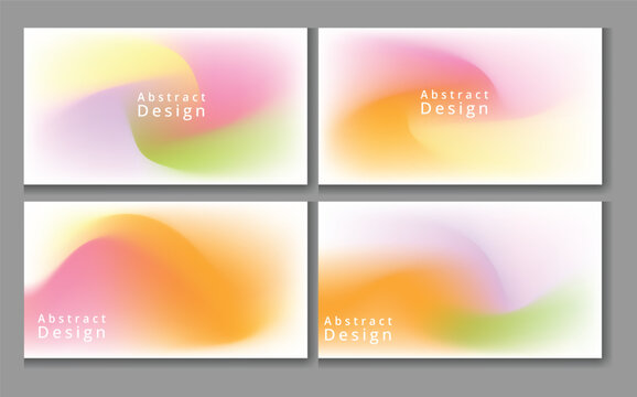 Elegant pastel gradient background set with smooth blurred fluid shapes and soft colorful transitions. Modern minimalist aesthetic perfect for branding presentations social media graphics website bann