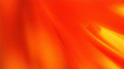 Fototapeta premium Abstract red and yellow halftone background with wavy lines and gradient texture