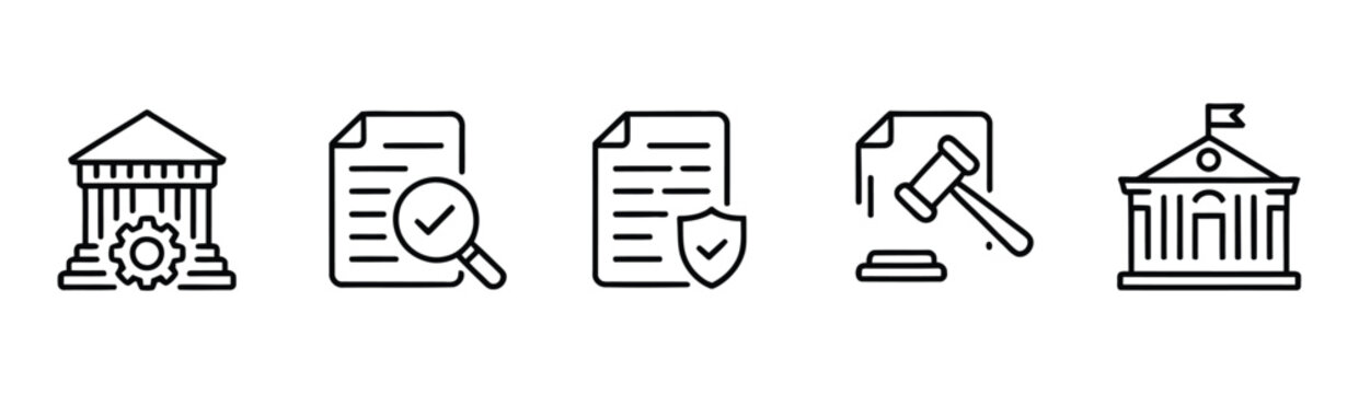 Oversight control banner icon concept with audit, compliance and regulation elements for corporate governance, risk management and digital workflow solutions.