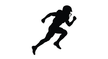 American football player running silhouette © Nusrat24