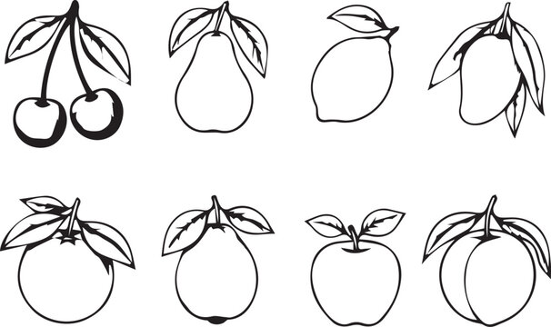 FRESH MIXED FURITS ICON,MINIMAL HEALTHY  FURIT CONCEPT