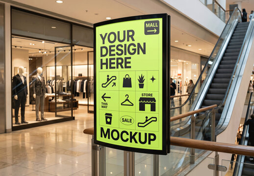 Vertical Poster Mall Setting Mockup