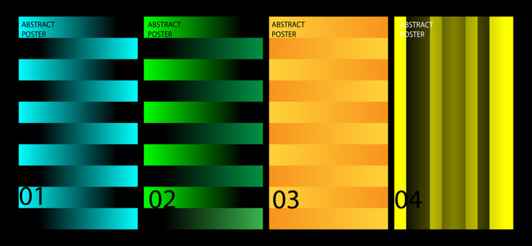 Colorful gradient bar charts, vibrant rectangles, infographic elements, vector graphics