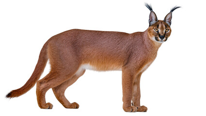 Caracal wild cat with tufted ears and tawny fur © Maria