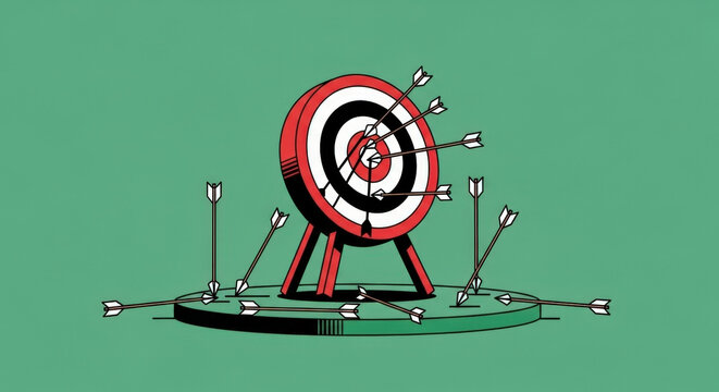 Failure Target Wrong Goal Missed Arrows Aim Shot Accuracy Business Strategy Unsuccessful Attempt Achievement Competition Risk Challenge