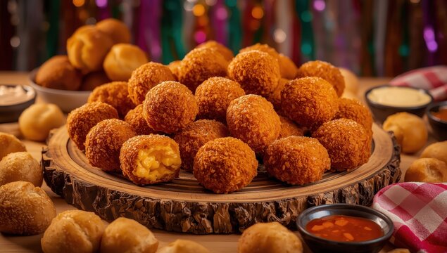 Potato or rice cheese snacks, takeout, quick meals.