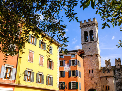 famous old town of Riva del Garda - italy