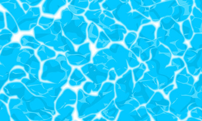 Obraz premium sea water texture, vector illustration isolated on blue background.