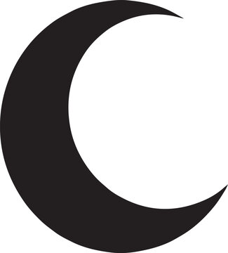 Black crescent moon symbol