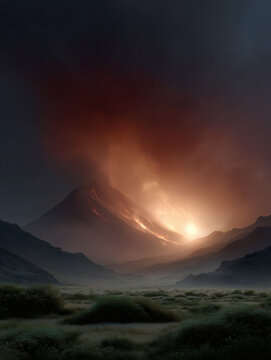Volc&aacute;n en erupci&oacute;n